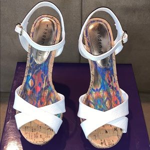 Madden Girl-white wedge sandals